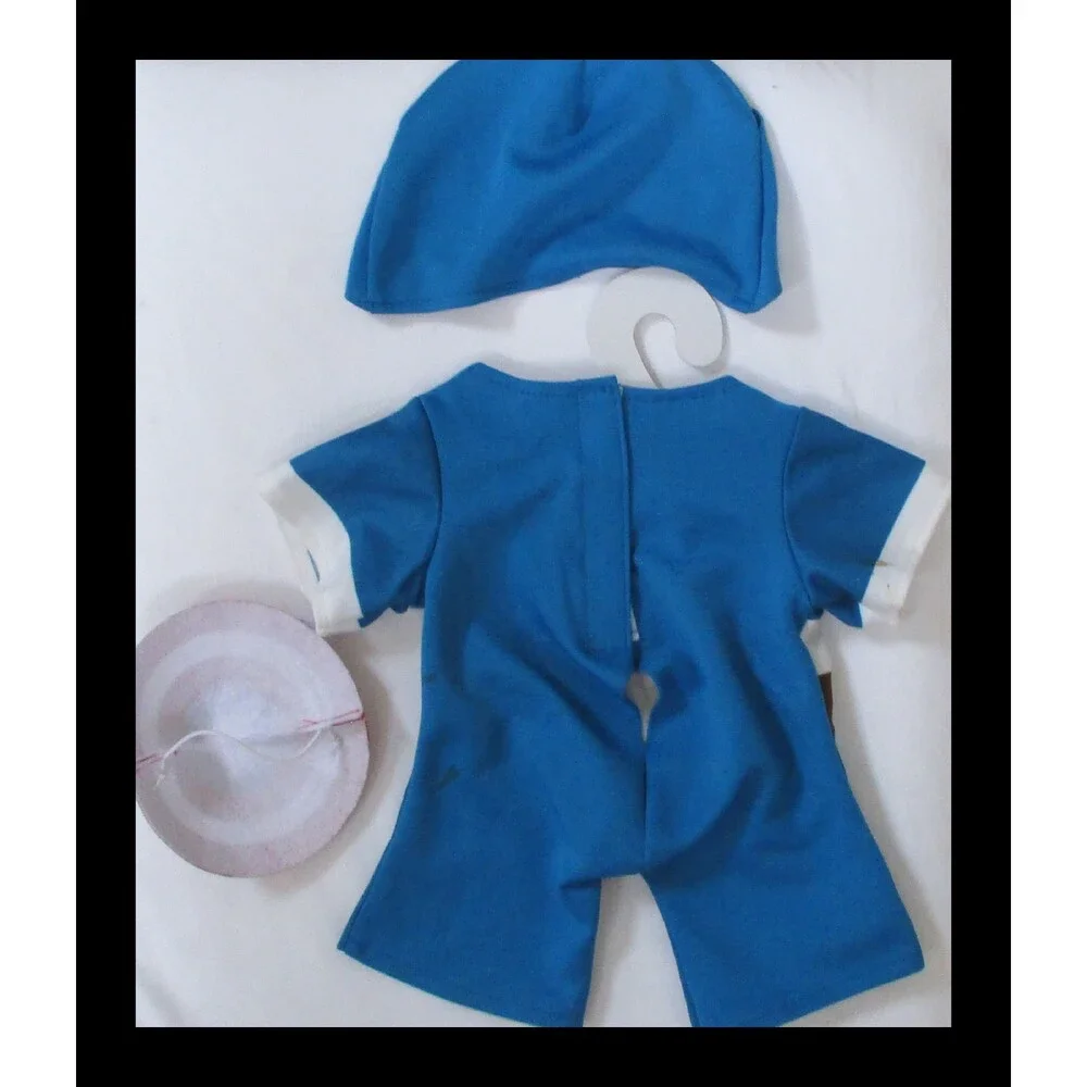 Build A Bear Workshop 3 Pc Captain America Outfit w/Hanger Jumpsuit,Mask& Shield